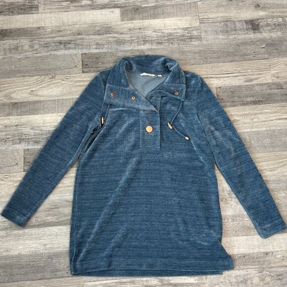 Soft Surroundings Tops - Soft Surroundings St. Germain blue chenille sweater tunic womens size small M13